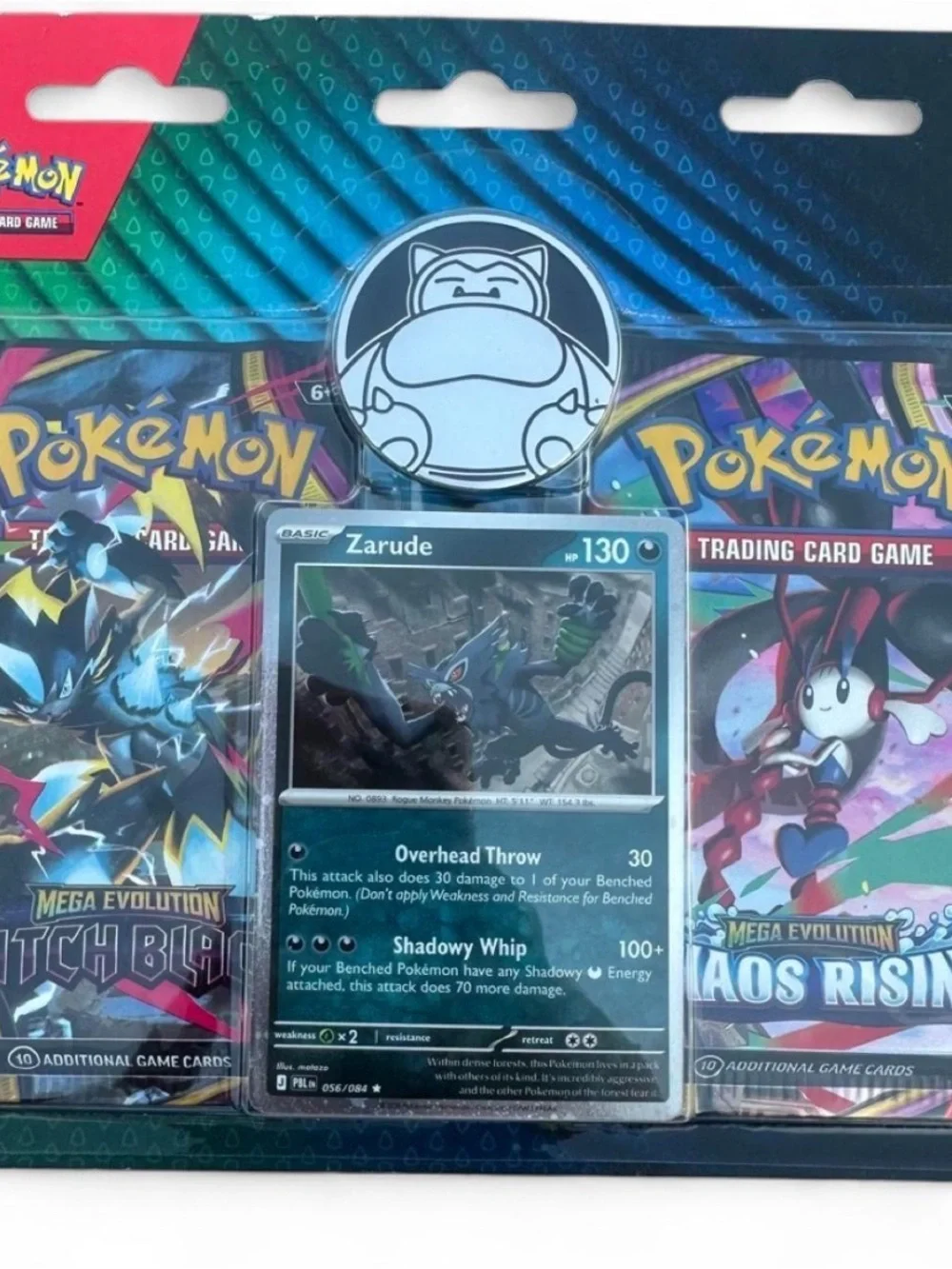 NEW Pokémon TCG Zarude Promo 2-Pack Blister - Pitch Black + Chaos Rising- Sealed